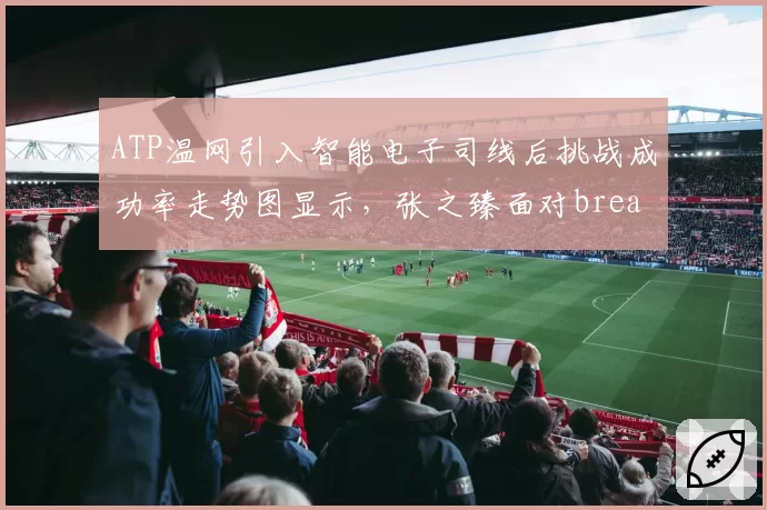 ATP温网引入智能电子司线后挑战成功率走势图显示，张之臻面对break point挑战成功率突然上升至75%